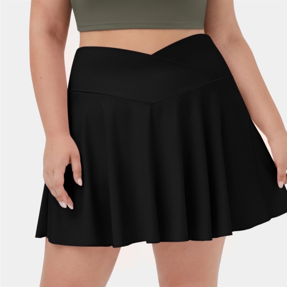 NWT HALARA LUCID - High Waisted Crossover Plus Size Flare Tennis Skirt 3X